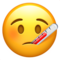 Face With Thermometer emoji on Apple